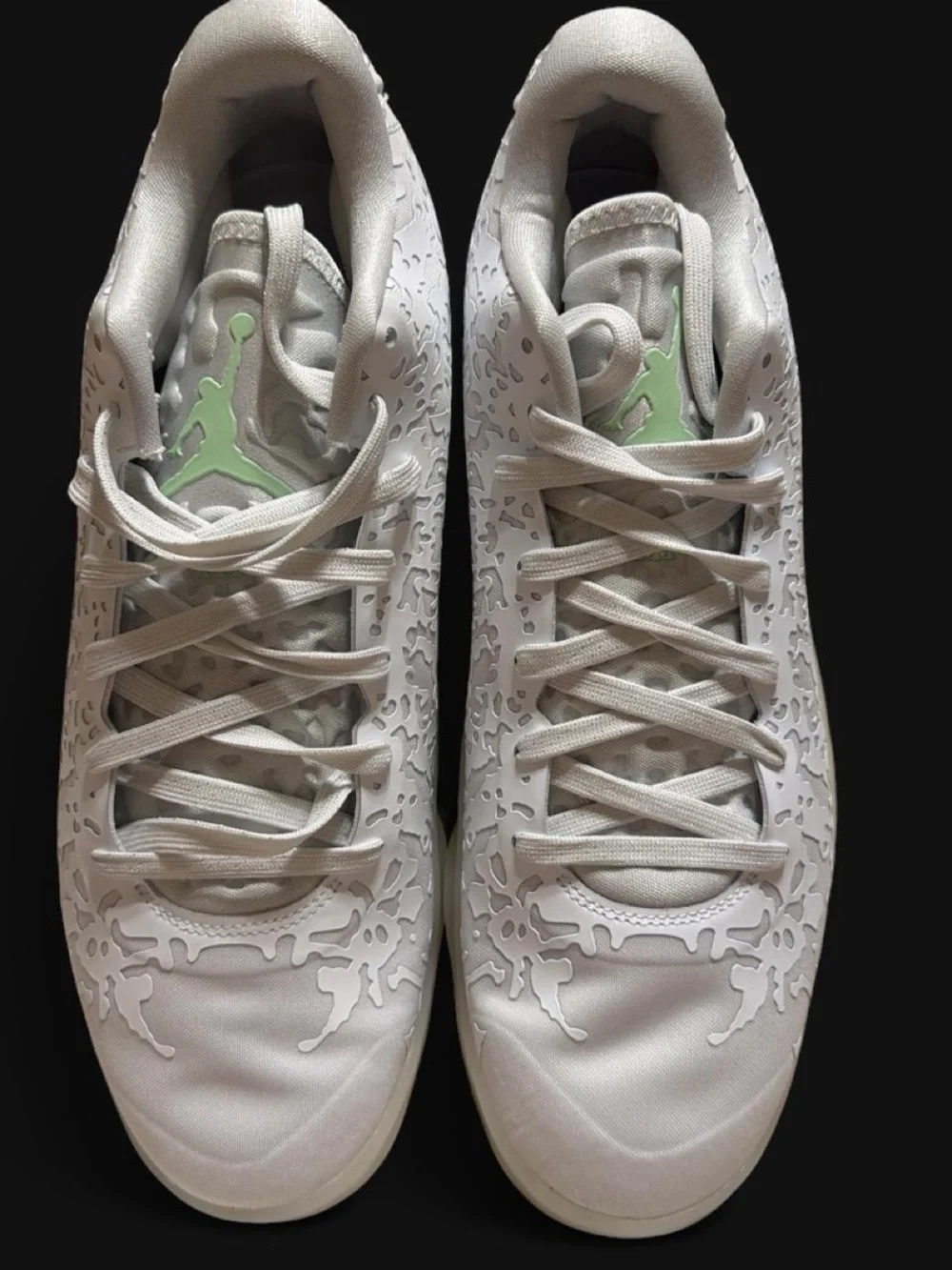 Jordan Men's White Athletic Sneakers with Textured Overlay